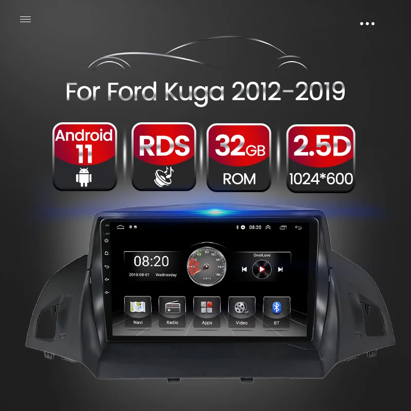 Android 11 Автомобильный мультимедийный GPS навигатор радио плеер для Ford Kuga Escape 2012 2013