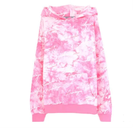 

PADEGAO Print Hooded Sweatshirts for Women 2020 Autumn Tops and Pullovers Long Loose Sweatshirts Print Pink Sweatshirts