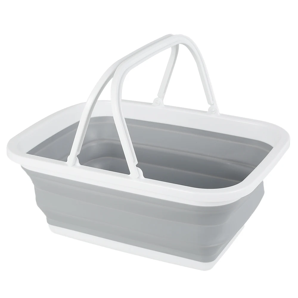 

Folding Bucket with Handle Thickened Portable Camping Wash Bucket Collapsible Wash Basin Mop Bucket for Home Outdoor Camping