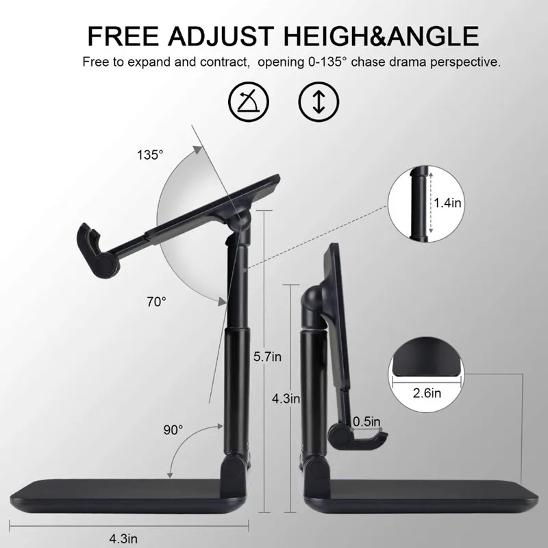 adjustable phone holder for iphone 13 12 pro max universal stand holder for xiaomi samsung gravity support collapsible bracket free global shipping