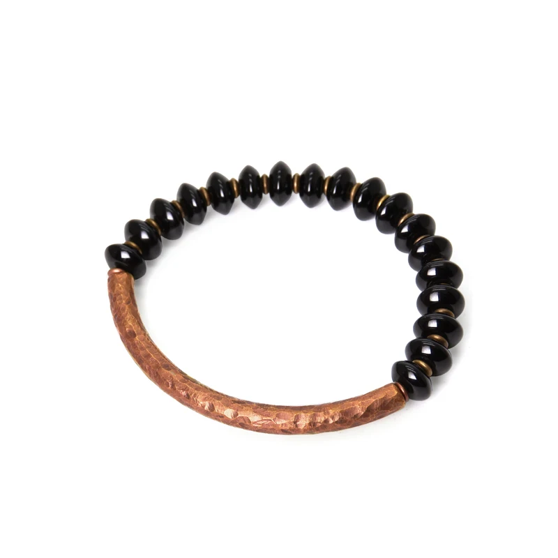 

Personalised Artificial oxidized copper bracelet for men and women, nix beaded bracelet, unusual elitist bracelet, Inspire Punk