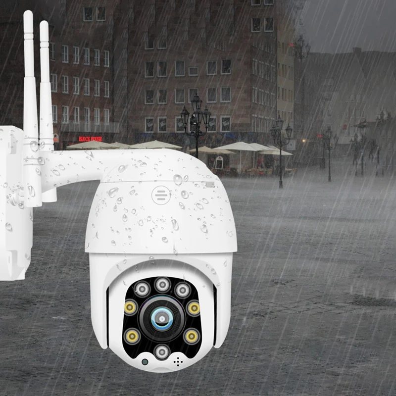 

QX12 Outdoor Camera 320 Degrees Rotating Zoom Camera IP66 Waterproof Night Detection for Home Company Outdoor