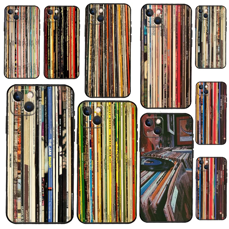 Classic Rock Vinyl Records Phone Case For iPhone 14 Pro 13 Pro Max 13 Mini 12 11 Pro Max X XS Max 6 6S 7 8 Plus SE2