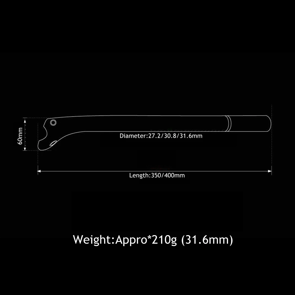 

TOMTOU 3K Carbon Fiber Cycling Seatpost Bicycle Seat tube Bike Parts 27.2/30.8/31.6mm Offset 20mm