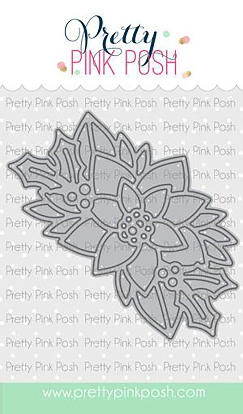 

2021 New Metal Cutting Die Cut Elegant Poinsettia DIY Scrapbooking Paper Craft Handmade Album Card Punch Art Embossing Template