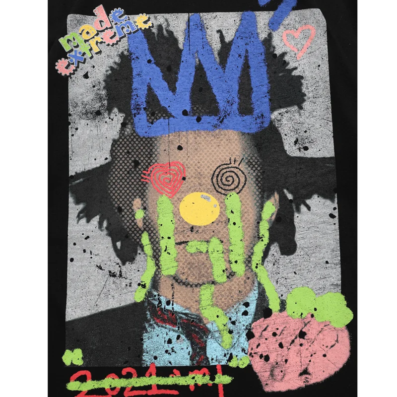 

Mens Hip Hop Streetwear Oversized T Shirt Funny Graffiti Print T Shirts Harajuku Gothic Short Sleeve Tops Casual Fashion Tshirts