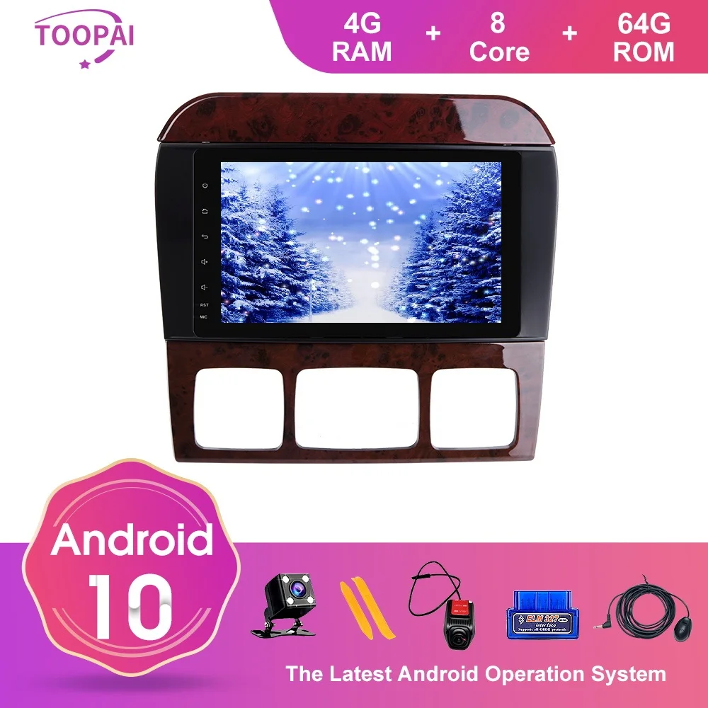 TOOPAI Android 10 для Mercedes Benz S Class W220 W215 S280 S320 1998 2005 навигация GPS автомобильный