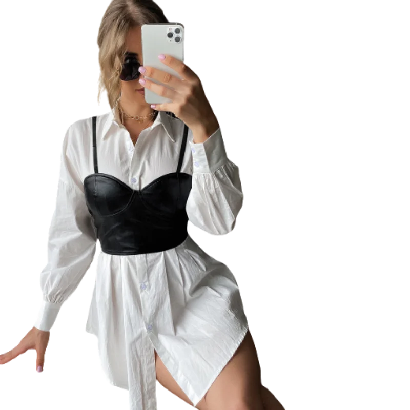 

Women Tank Tops Bustier Short Bra Vest Crop Top PU Leather Sling Vest V-neck Backless Slim Midriff-baring Waistcoat Sexy Top Hot