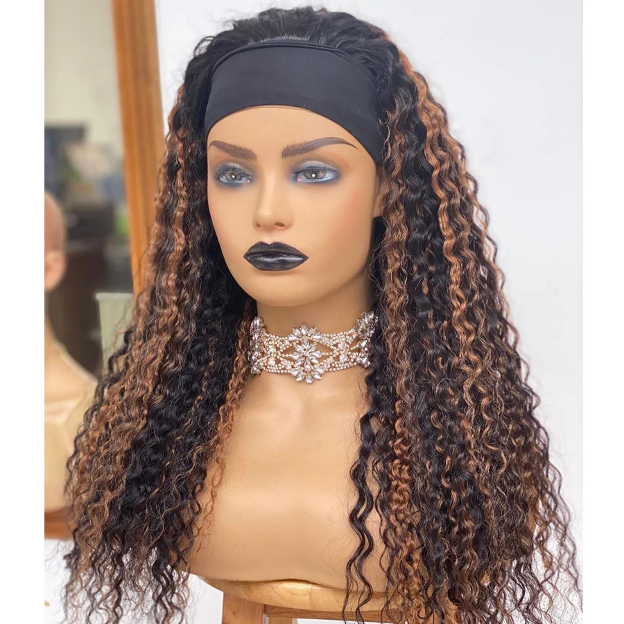 Индийская головная повязка everшелковистого цвета из человеческих волос парики