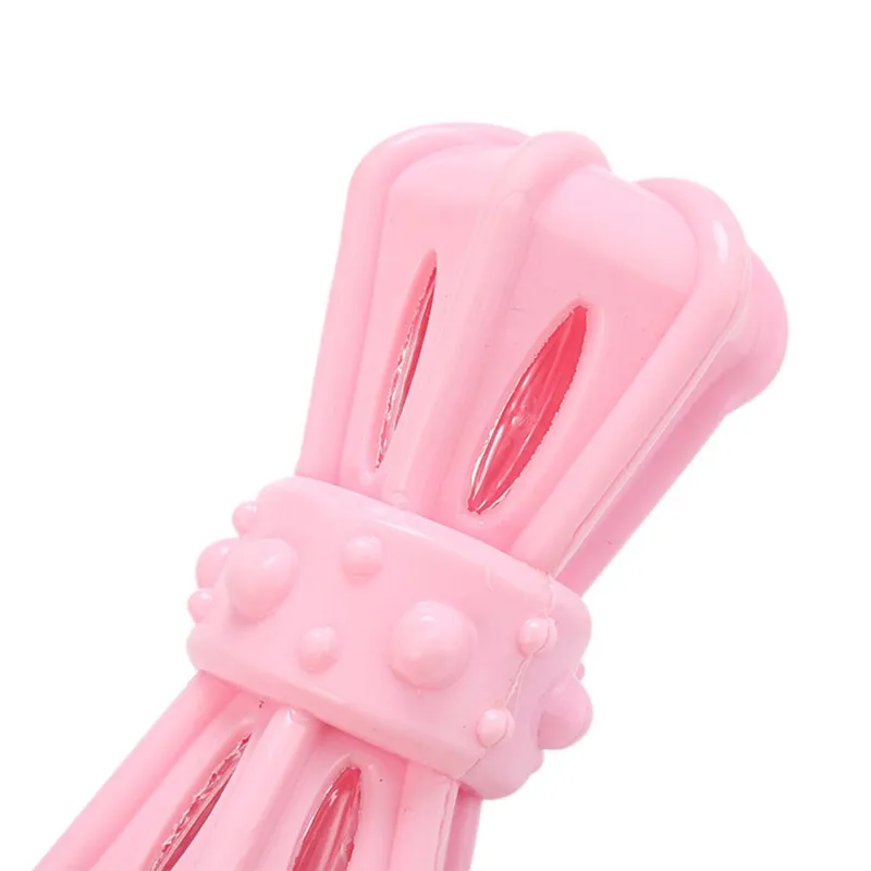 

Cute Cat Toys Big Bone Pet Dog Colorful Dotted Dumbbell Shaped Puppy Rubber Dental Teeth Chew Elegant Temperament Charming