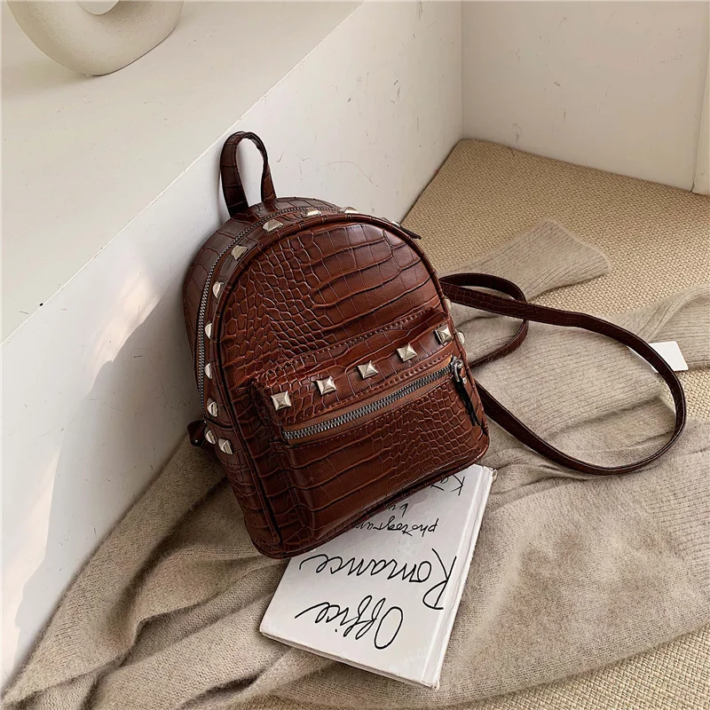 Рюкзак с каменным узором новинка зимы 2019 женская сумка студенческая однотонный