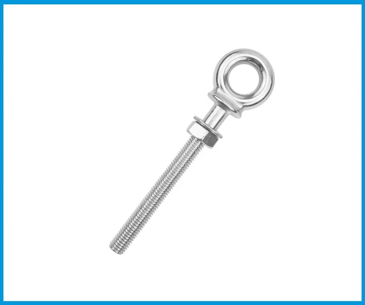 

M10*100mm Marine Grade 316 stainless steel longer Lifting Eye Bolts lift eye bolt Screws Ring Loop Hole for Cable Rope