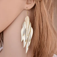 yada hot fashion leaf earring punk crystal statement design leaves earring gold for women bijoux jewelry earrings gift er210013