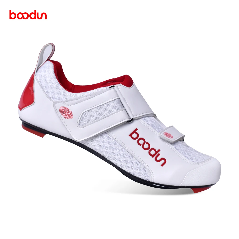 

Boodun NEW Road Cycling Shoes Triathlon professional road Bike self-locking Shoes Carbon Fiber Ultralight Bicycle Racing Shoes