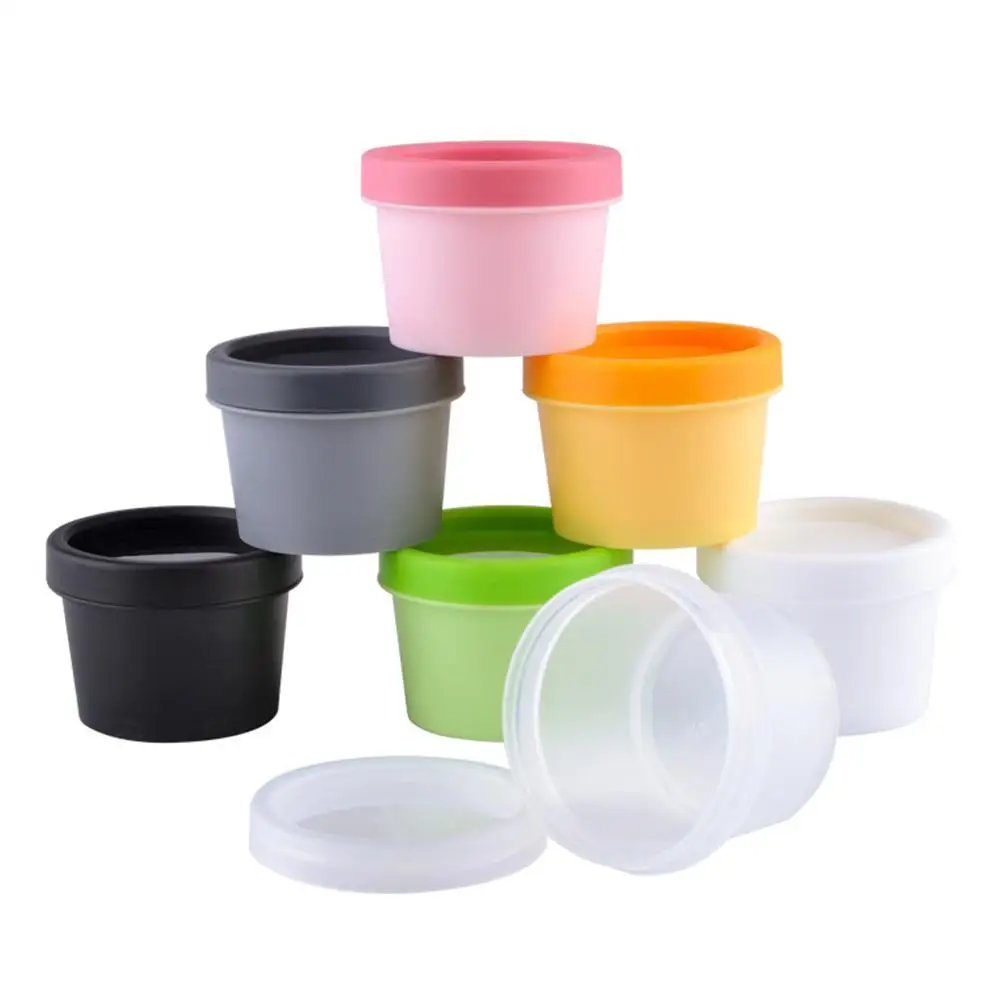 

100ml Cosmetic Jar Empty Plastic Sample Containers For Cream Lotion Powder Round Cosmetic Pot Jars With Lids Makeup Sample Jars