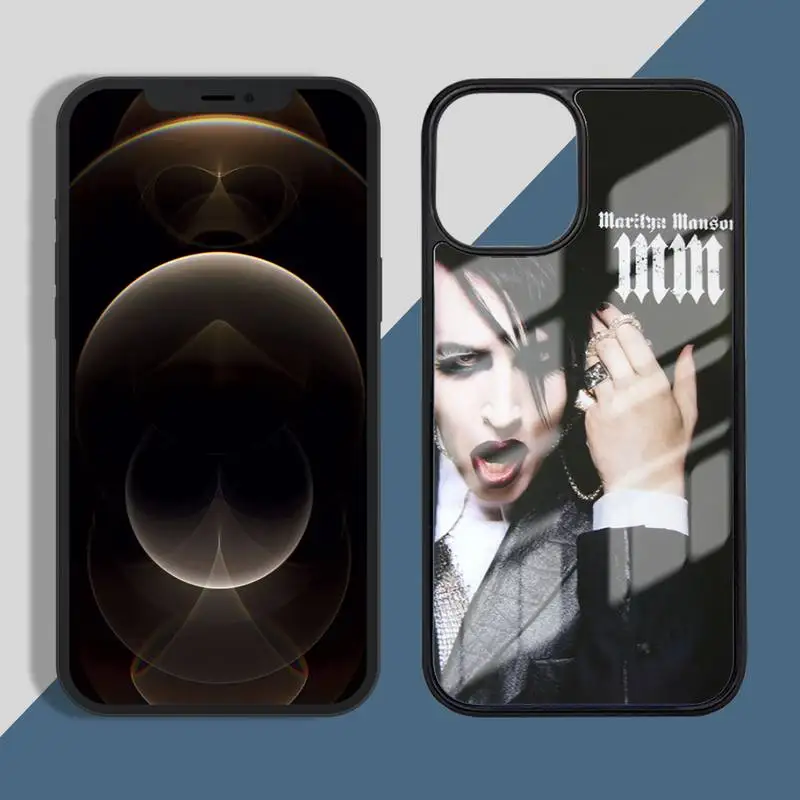 

Marilyn Manson Phone Case PC for iPhone 11 12 pro XS MAX 8 7 6 6S Plus X 5S SE 2020 XR