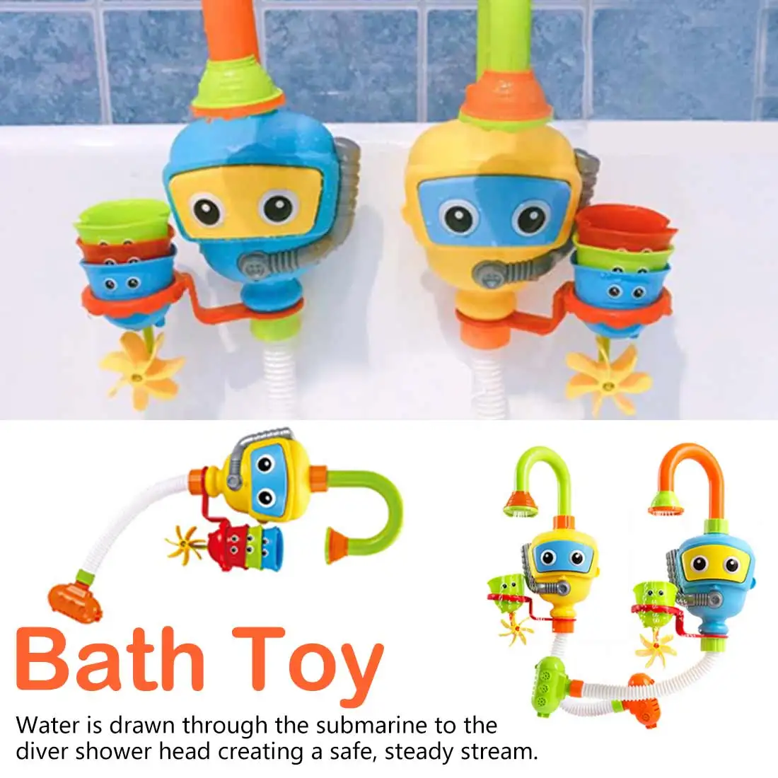 Водяное колесо душ спрей вода игра для ванной игрушки для ванной детские игрушки для ванной Аксессуары для ванной