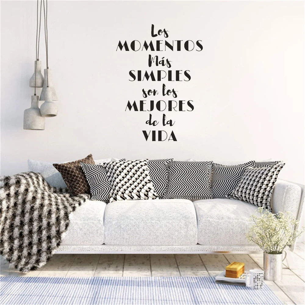 

Spanish Quotes Wall Stickers Los Momentos Mas Wall Decals Home Decor For Living Room Bedroom Vinyl Mural RU4018