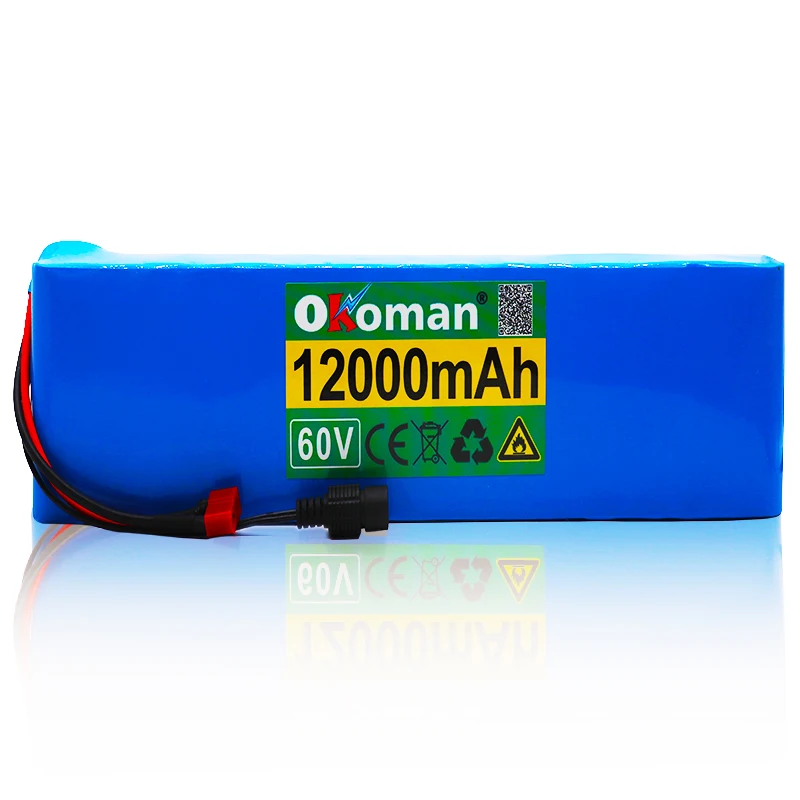 60V 12AH 1000W литий-ионный аккумулятор 67 2 V 12000mAh для электровелосипеда Электрический
