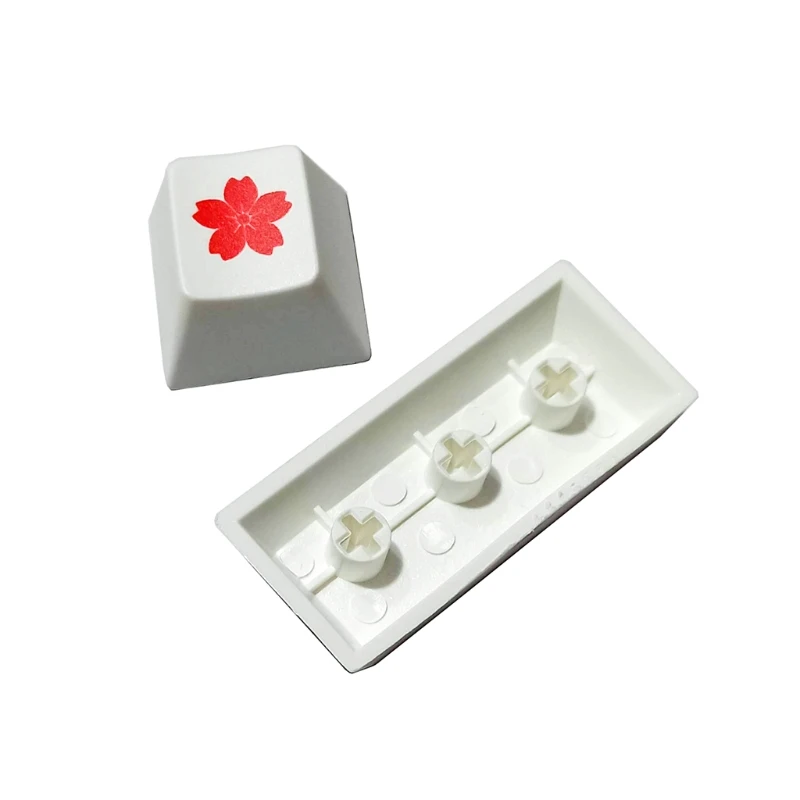 

2pcs PBT Personalized Five Side Dye-Sub Esc Enter Keycap for Game Mechanical Keyboard Cherry Mx Switch Red White Petal