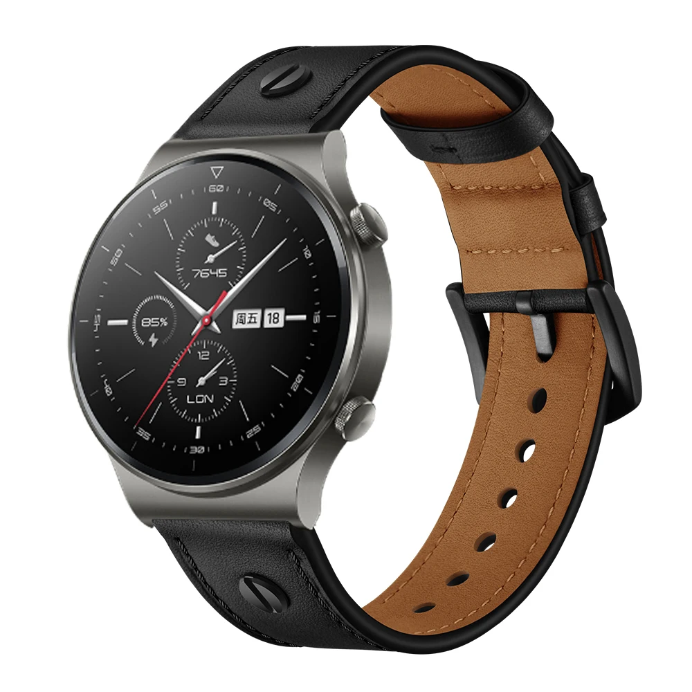 UEBN Cow leather strap for Huawei Watch GT 2 Pro Band for Watch GT 2 42mm 46mm GT 2e & Honor ES Bracelet Watchband
