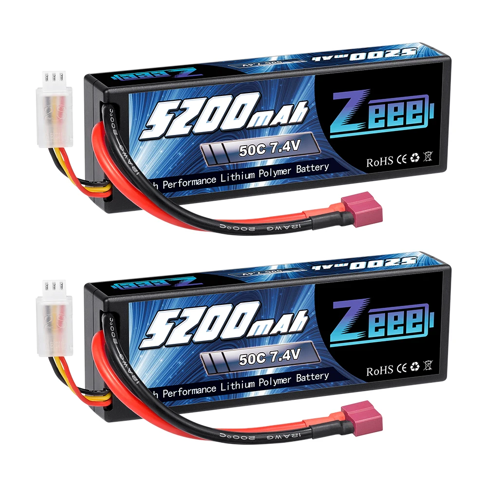 2 шт. Zeee 5200mAh 7,4 V 50C Lipo батареи для RC автомобиля 2S RC Lipo батарея с Deans Разъем для RC автомобиля грузовик вертолет лодки