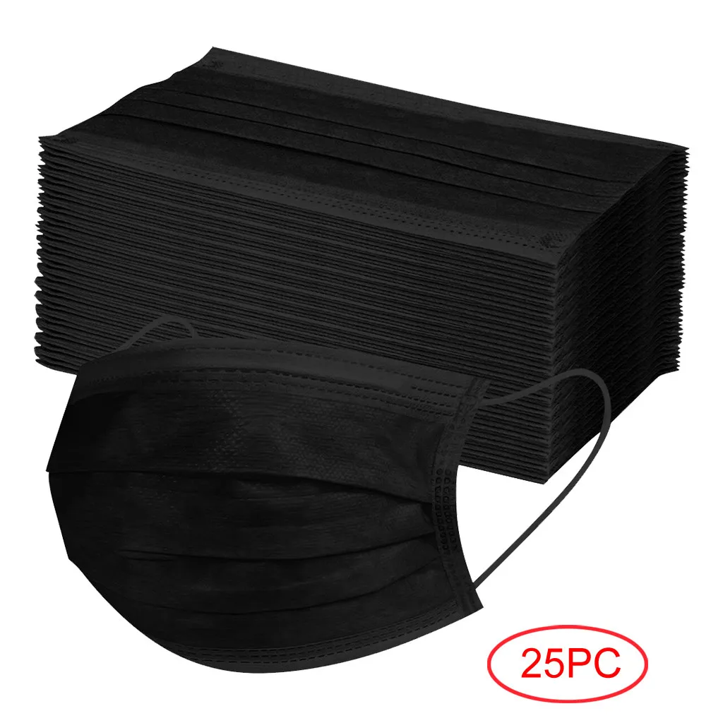 Маска одноразовая трехслойная для лица модный ободок из нетканого материала