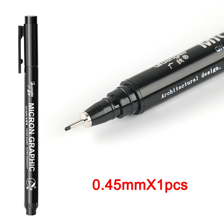 Черный тонкий наконечник эскизная ручка линия для рисования комиксов аниме