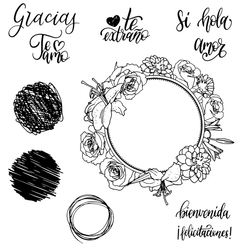 

DABOXIBO Wreath Clear Stamps Mold For DIY Scrapbooking Cards Making Decorate Crafts 2020 NEW Arrival
