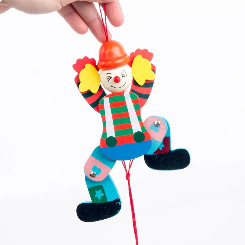 

Funny Muppets Baby Toys Hand Finger Ostrich Clown Wooden Marionette Toy Joint Activity Doll Vintage Funny Traditions Classic Toy