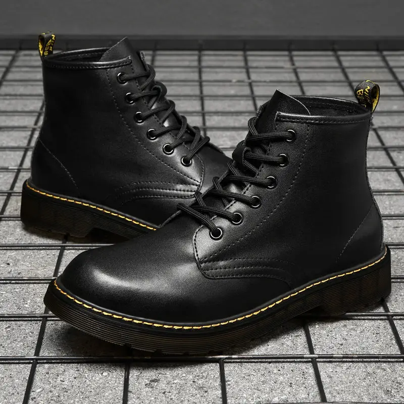 Модная мужская повседневная обувь мужские мягкие кожаные ботинки удобные