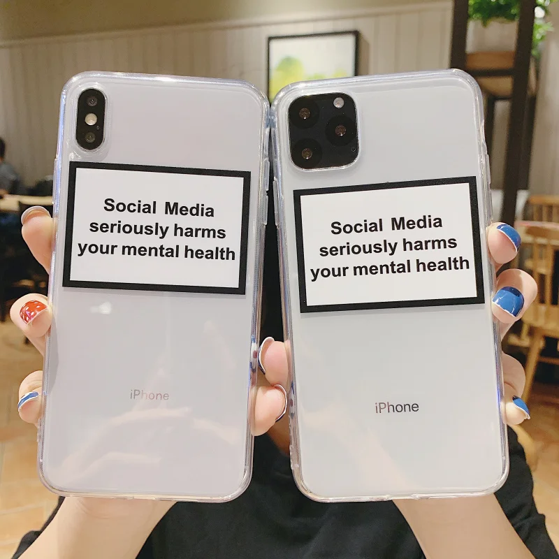 Мягкий силиконовый прозрачный чехол для телефона iPhone X XR XS Max 6 7 8 plus 5S 5SE социальные