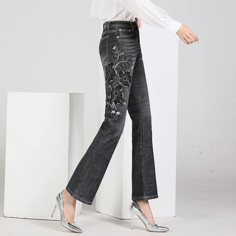 FERZIGE новые зимние теплые толстые джинсы женские повседневные брюки с высокой