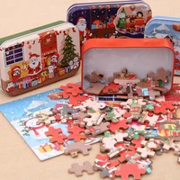 christmas wooden diy small gift children handmade santa claus puzzle kindergarten gift classroom school prize