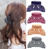5 pieces women hair clips hollow carving pattern plastic hairpins large size hair claws crab barrettes headwear accessories