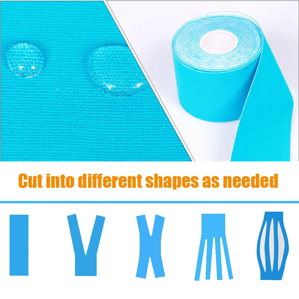 Спортивная водонепроницаемая кинезиологическая лента Facecoze хлопковая ткань 5 см *