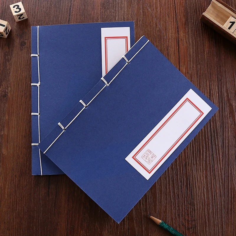 

Chinese Style Traditional Ancient Notebook Antique Calligraphy Note Book Handmade Stitching Diary Notepad Classical Book Memos