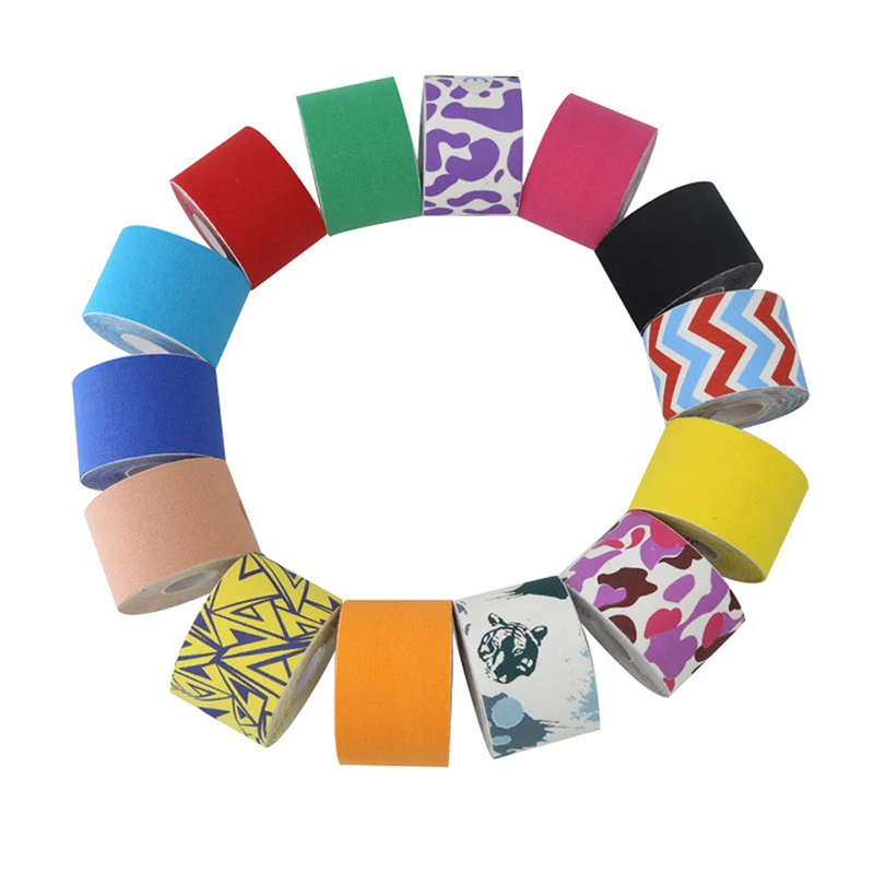 5 м дышащий хлопок кинезиологии ленты спортивный эластичный клей рулона повязка