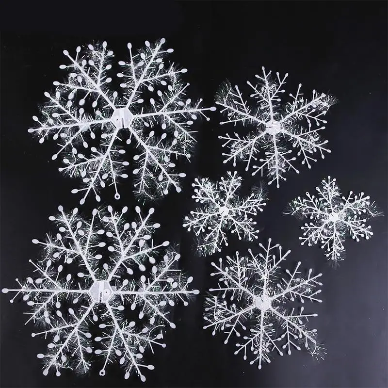 

6 шт. белая Снежинка Рождественская елка Новогодний подарок украшение