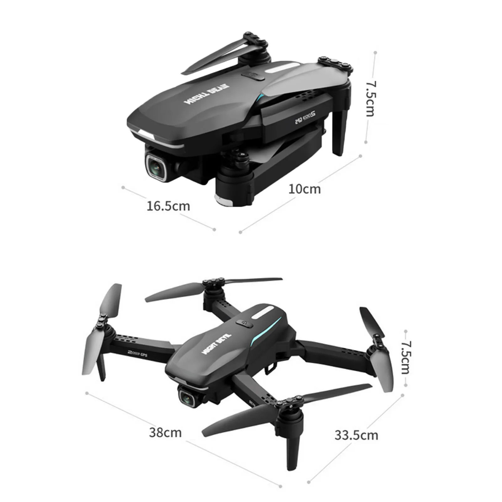 

2.4G Quadcopter Folding Drone Aircraft Air Vehicle With 1080P HD Camera Remote Control Four-axis Aerial GPS Drone Model Toy Kids