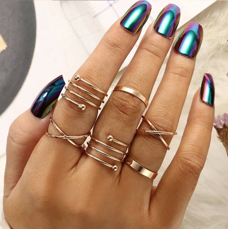 Женское этническое Винтажное кольцо средней длины 19 предметов | Украшения и