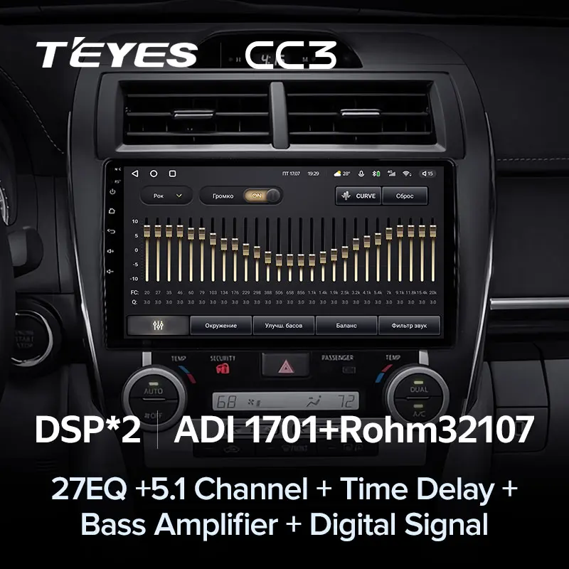TEYES CC3 Штатная магнитола For Тойота Камри 7 XV50 XV55 Toyota Camry XV 50 55 2012 - 2014 US EDITION до 8-ЯДЕР 6 +