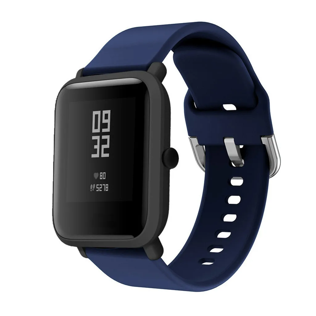 Ремешок сменный из мягкого силикона для наручных часов Xiaomi Huami Amazfit Bip Youth