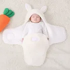 Бархатная Пеленка из ягненка для новорожденных, утолщенное одеяло с разрезами на ногах, детское одеяло, спальный мешок, Пеленка на коляску, одеяло для малышей