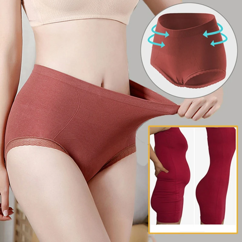 

Кружевное женское нижнее белье, трусики с высокой талией, однотонные дышащие трусы, бесшовное мягкое нижнее белье, модные трусы для девочек