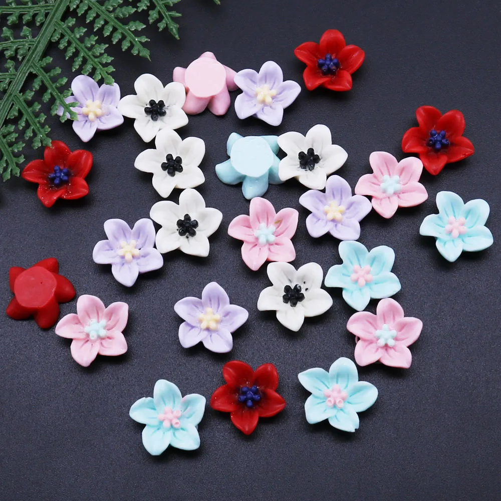 Наклейка на телефон с пятью лепестками из смолы украшение для одежды обуви сумок