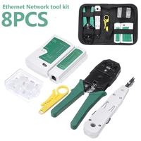 for rj45 cat5cat 5ecat 6cat7 1set portable network ethernet cable tester tool multi functional durable crimper pliers tools