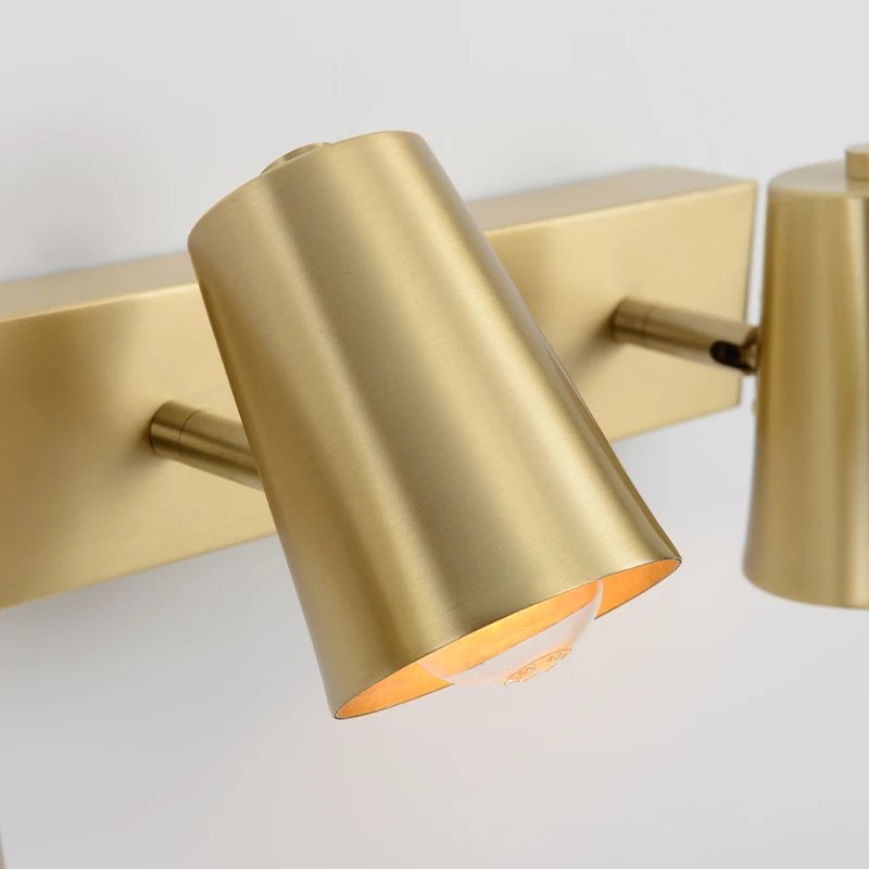 Modern Led Gold Mirror Light E27 Bulbs Wall Mounted Industrial Lamp Bathroom Waterproof | Лампы и освещение