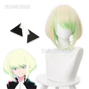 Парик для косплея PROMARE Lio Fotia, серьги для костюма сумасшедшего борниша, термостойкие синтетические волосы, женские парики для ролевых игр