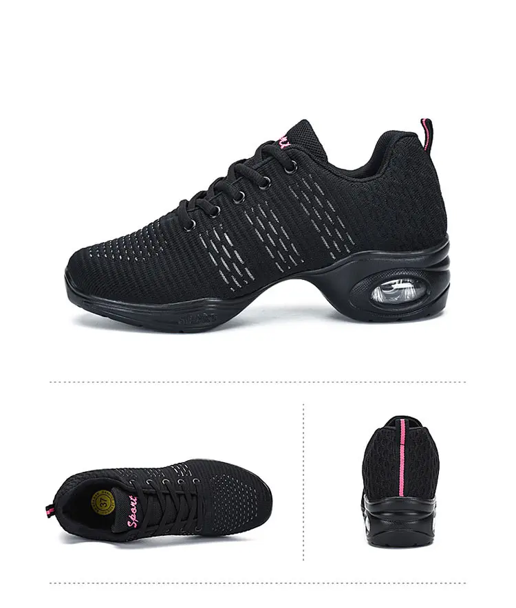 New Women's Modern Dance Sneakers Soft Outsole Lightweight Breathable Dancing Shoes Female Outdoor Fitness Sports Dance Shoes